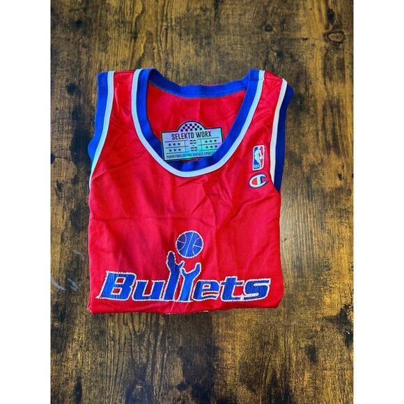 Champion NBA Basketball Jersey Men's 48 Red Washington Wizards Chris Webber #2 - Picture 4 of 6